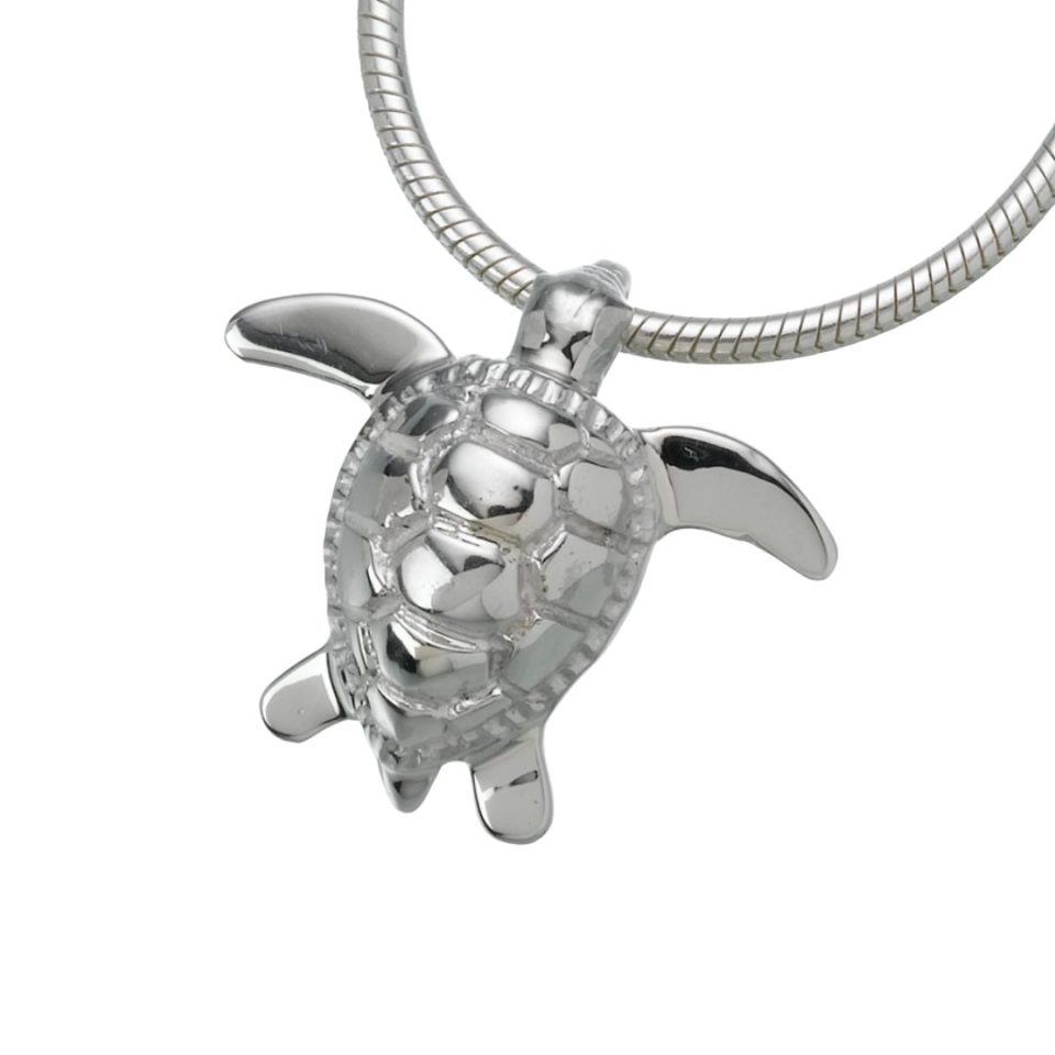 Silver sea turtle pendant for someone who loved the beach or ocean.