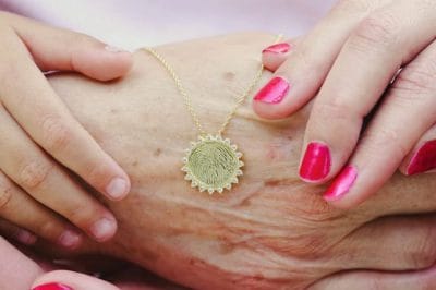 Fingerprint Jewelry with Hands