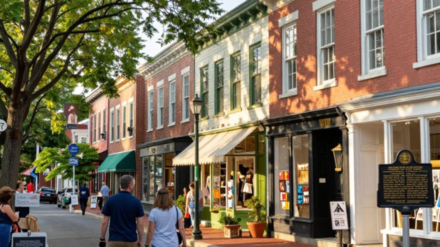 Historic downtown Richmond, Texas, featuring local shops and businesses in Fort Bend County