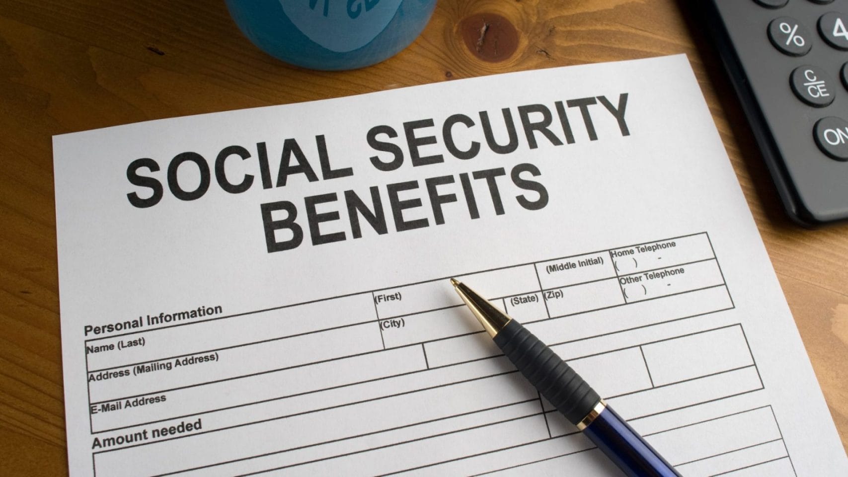 Social Security benefits form for survivor benefits after a death