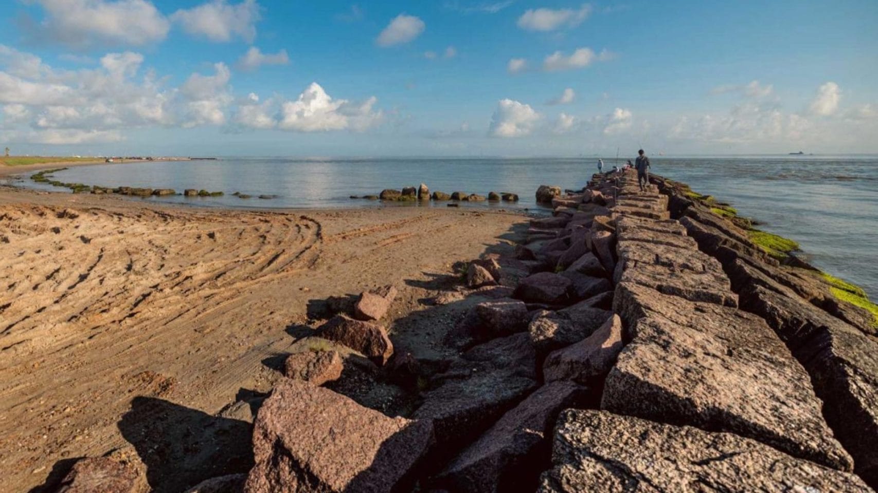 Peaceful shoreline near Texas City and Galveston Bay.
