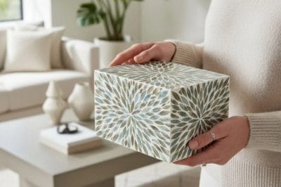 family holding urn after cremation options for receiving ashes